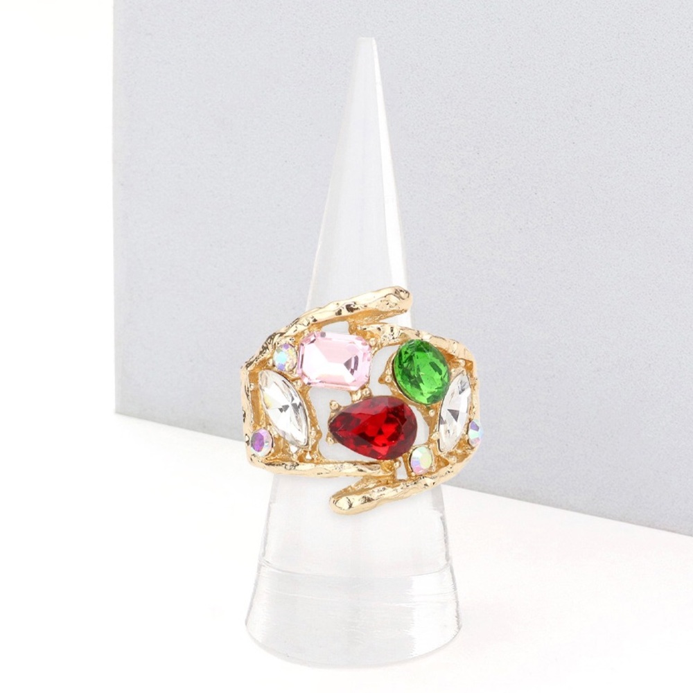 Multi Stone Stretch Cocktail Ring